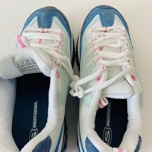 Skechers Blue/Pink Sneakers Shoes Size 8